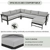 U-shaped 4-Piece Patio Sofa With Cushions,Corner Sectional Seats With Aluminum Frame,Outdoor Furniture -Maison Boucle - 4 of 4