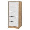 Okak Modern 5-Drawer Vertical Bedroom Dressers,Storage Chest of Drawers Wooden Tall Dresser Chest for Living Room,Entryway - 4 of 4