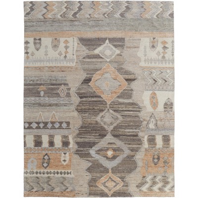 Kasbah Transitional Moroccan Ivory/Gray/Orange Area Rug