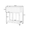 Wooden Raised Garden Bed with Wheels, Elevated Garden Planter Box, Standing Growing Bed for Flowers Vegetables, Garden Greenhouse for Backyard - 2 of 4