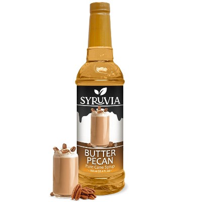 Syruvia Butter Pecan Syrup - 25.4 fl oz. Premium Flavoring Syrup For Coffee