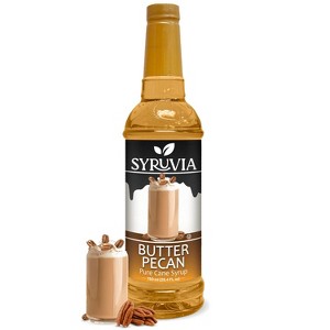 Syruvia Butter Pecan Syrup - 25.4 fl oz. Premium Flavoring Syrup For Coffee - 1 of 4