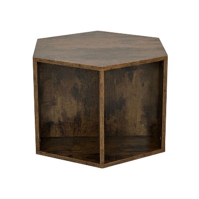 NicBex 23.62 Inch Hexagonal Coffee Table with Storage Shelf,Side Table for Living Room,Bedroom