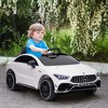 Qaba Mercedes-Benz AMG CLA 45 Licensed 12V Kids Ride on Car, Kids Electric Car with Remote Control, Suspension, LED Lights, Music Horn, White - 2 of 4