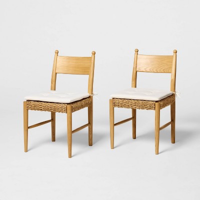 2pk Cardamine Wooden Dining Chairs Natural - Threshold™ designed with Studio McGee