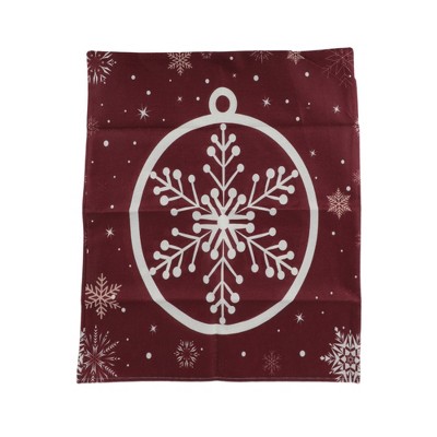 Unique Bargains Dining Chair Slipcovers Linen Red 22.83"x19.29" 1 Pc