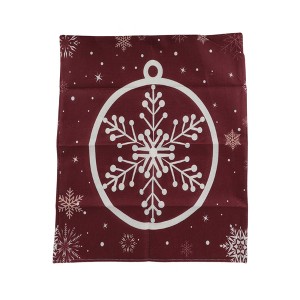 Unique Bargains Dining Chair Slipcovers Linen Red 22.83"x19.29" 1 Pc - 1 of 4