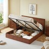 GDFStudio Wren Rustic Lift Up Storage Bed Frame - 2 of 4