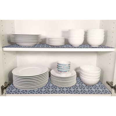 Indigo Gray Cushioned Fabric Shelf and Drawer Liners, 12" x 59" (2-Pack)