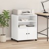 Aghana Digitals Mobile Engineered Wood Printer Stand with Lockable Wheels, White 23.6"x18.9"x29.1" - 3 of 4