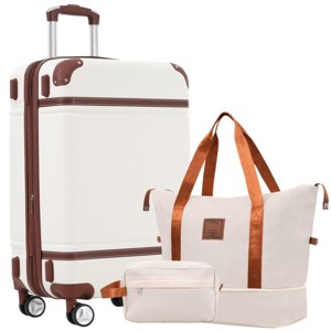 3-Piece Hardshell Luggage Set,Lightweight Expandable Suitcase Sets Includes Double Spinner 28In,Travel Duffel Bag, Toiletry Bag-Cuddlewood - 1 of 4