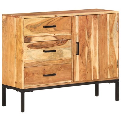 vidaXL Sideboard 34.6Inchx11.8Inchx28.7Inch Solid Acacia Wood