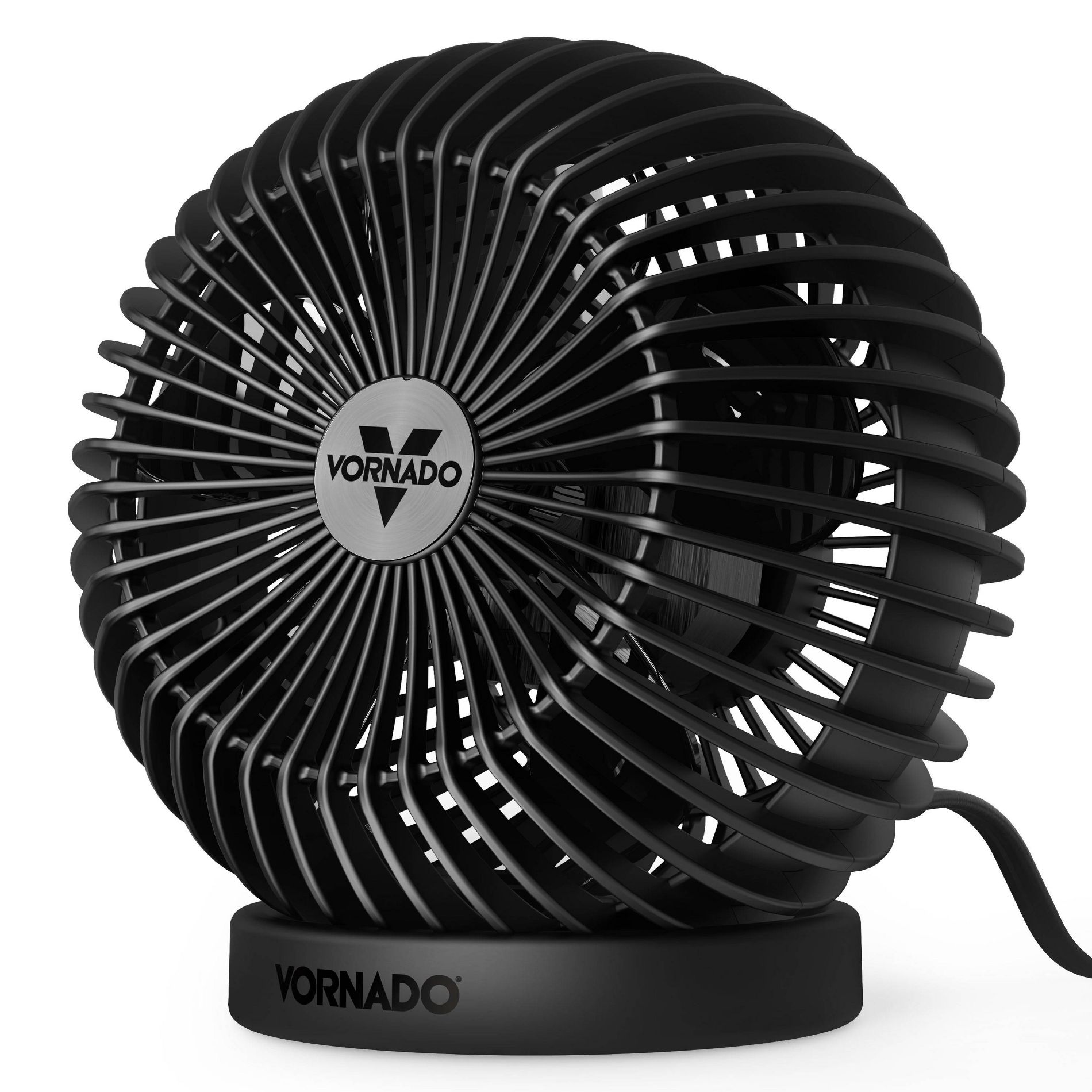 Vornado Sphere Quiet Personal Fan: Portable Desk Fan for Rooms, Adjustable Tilt, 2 Speeds, ETL Listed, Black