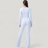 Anna-Kaci Active Women's Long Sleeve Cropped Button Front Top with Fitted Stretch Design - 2 of 4