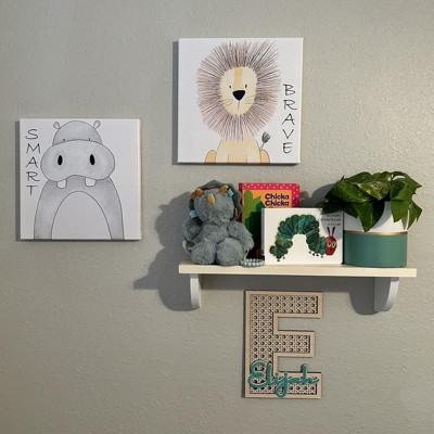 Wall Hook Shelf With Beading - White - Cloud Island™ : Target