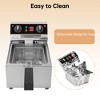 Deep Fryer, 20.7QT Electric Countertop Fryer with 2 Baskets & Lids - 6000W Dual Tank for Restaurant Kitchen - 3 of 4