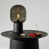 Brightech Bruce Modern Dimmable (Includes LED Light Bulb) Round Table Lamp Matte Black Cement - 4 of 4