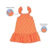 Strap Dress - Indian Flora Orange-Orange-5-6 years - 2 of 4