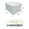 PiccoCasa Foldable Linen Fabric Drawstring Closure Closet Decorative Storage Bins - 3 of 4