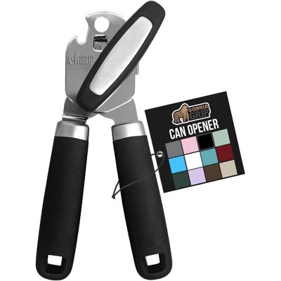 Heavy Duty Stainless Steel Smooth Edge Manual Can Opener and Bottle Openers, Soft Comfortable Handle
