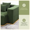 Whisen Minimalist L-shaped Modular Sectional Sofa, Convertible Corduroy Foam-Filled Floor Couch Set - 3 of 4