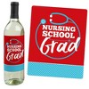 Big Dot of Happiness Nurse Graduation - Medical Nursing Graduation Party Decorations for Women and Men - Wine Bottle Label Stickers - Set of 4 - 2 of 4