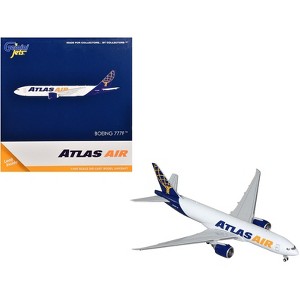 Boeing 777-200LR Commercial Aircraft "Atlas Air" (N703GT) White with Blue Tail 1/400 Diecast Model Airplane by GeminiJets - 1 of 3