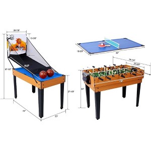 Multi Game Table, 43 Inch Combo Game Table, Hockey/Soccer Foosball/Pool/Table Tennis/Basketball Table Combination Kit for Game Room Home - 1 of 4