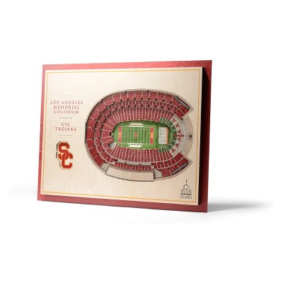 NCAA USC Trojans 5-Layer Stadiumviews 3D Wall Art