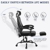 High Back Ergonomic Office Chair with Mesh Back, Retractable Footrest, Adjustable Headrest & Lumbar Support – Computer Desk Chair with Wheels - 4 of 4