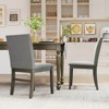 Costway Upholstered Dining Chairs Set of 2/4 with Rubber Wood Legs Padded Seat & High Back - 4 of 4