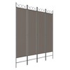 VidaXL Modern Style Fabric Room Divider, 4-Panel Foldable Partition Screen, Anthracite, 63"x86.6" - Versatile and Portable Separation Wall for Home - 2 of 4