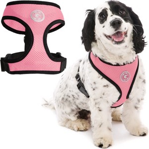 Gooby Soft Mesh Harness, Small Dog Harness with Breathable Mesh, Pink, Medium - 1 of 1