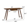 57" Modern Writing Desk with Drawer, Minimalist Wood Office Table for Home Workspace or Bedroom -3irtyhousy - 4 of 4