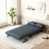 LIVAREEmlen 39″ Convertible Chair Bed, Tri-Fold Sofa Bed with Adjustable Backrest Pillow and Sturdy Iron Frame for Home & Office - 2 of 4