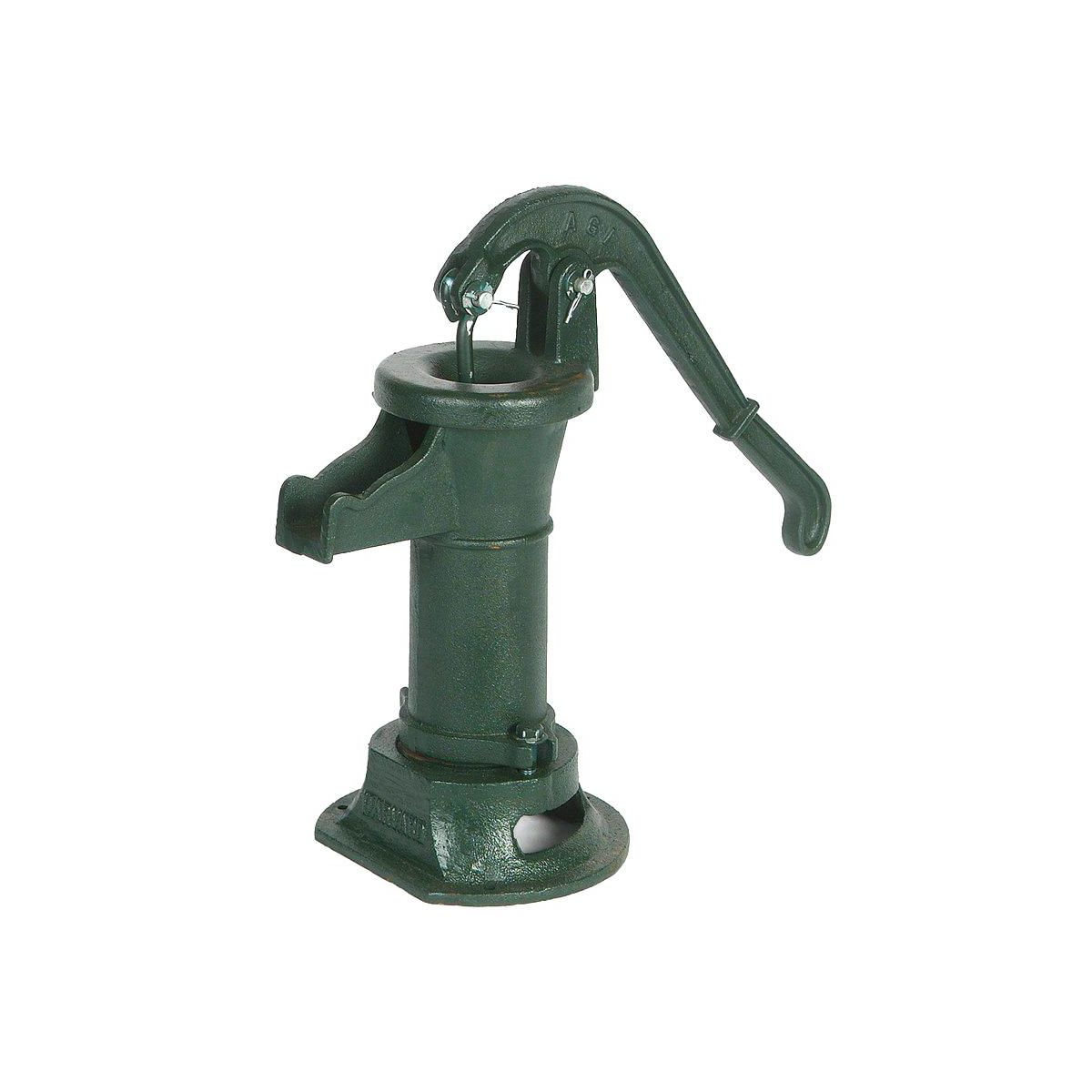 Green Hand Cistern Pitcher Pump, Durable Manual Water Pump for Cisterns, Wells and Rain Barrels, Easy to Use, Quality Cast Iron Construction