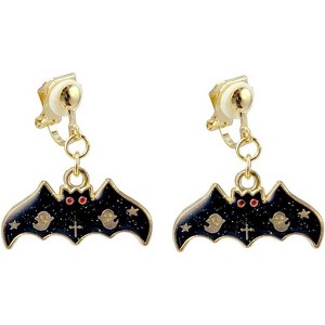Clip-On Halloween Earrings: Ghost, Skull & Pumpkin - 1 of 4