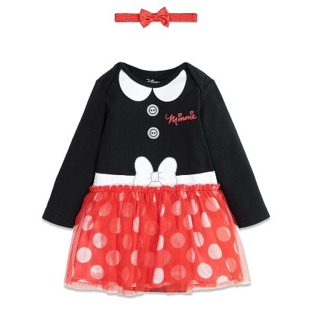 Kids Baby Girls Mouse Birthday Outfits Polka Dots Dresses with Headband Tutu Skirt Halloween Dress Up Costumes 1-6T 