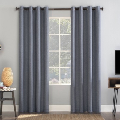 Enzi Herringbone Draft Shield Fleece Insulated 100% Blackout Grommet Curtain Panel - Sun Zero
