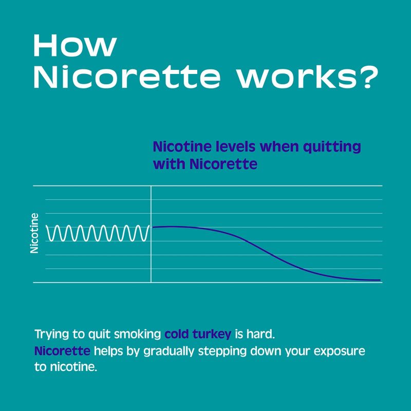 Nicorette 2mg Stop Smoking Aid Gum - Original - 170ct, 5 of 11