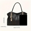 Women's Tote Bag Bags, Large Leather Shoulder Bag Purse Top Handle Hobo Handbag - 2 of 4