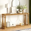 Vintage Wood Grain Console Table with Bottom Shelf and Four Vase Legs, Farmhouse Entryway Table with Storage, Suitable for Entryway, Hallway - 2 of 4