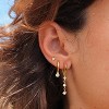 14K Gold Plated Butterfly Dangle Earrings for Women - Dainty, Trendy, CZ Drop Earrings - Simple Long Dangling Jewelry - 2 of 4