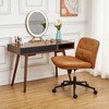 WhizMax Armless Office Desks Chair with Wheels, PU Leather Adjustable Swivel Task Chair - 3 of 4