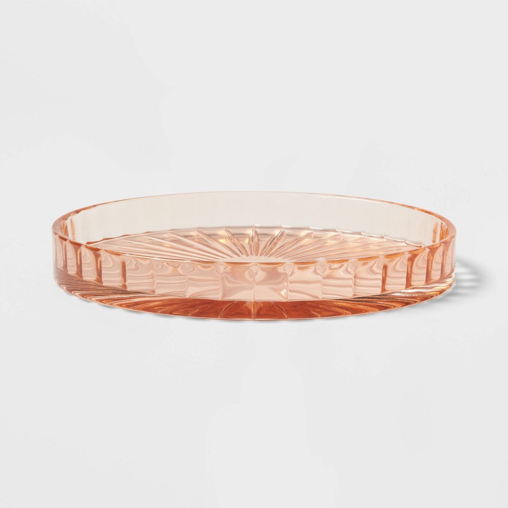 Photos - Other Bathroom Accessories Colored Glass Bath Tray Pink - Threshold™