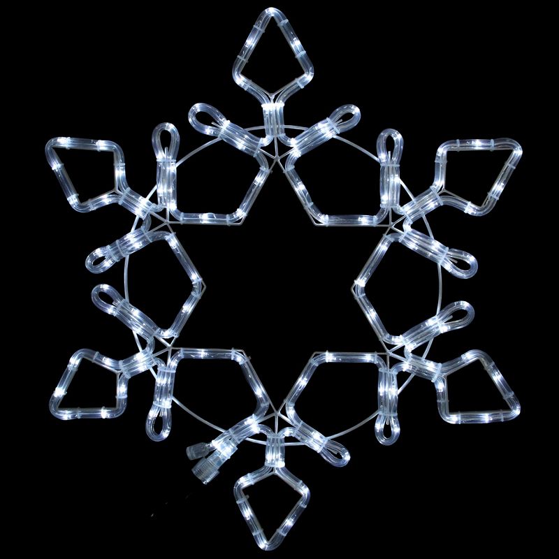 Northlight LED Rope Light Snowflake Commercial Christmas Decoration - White - 48', 1 of 4