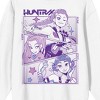KPop Demon Hunters Rumi Mira & Zoey Panel Art Adult White Crew Neck Long Sleeve Sweatshirt - 2 of 3