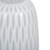 Vickerman 13" White Frosted Glass Vase. This lightly frosted vase is accented with a white diamond pattern. Pair this vase with your favorite faux - 3 of 4