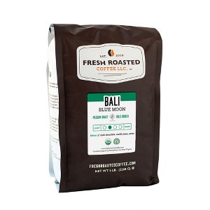 Fresh Roasted Coffee, Organic Bali Blue Moon Coffee, Medium Roast Ground Coffee - 5lb - 1 of 4