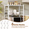 SKONYON Storage Shelves Foldable Metal Shelves Utility Shelving Units with 6 Hooks 4-Tier & 5-Tier - 4 of 4